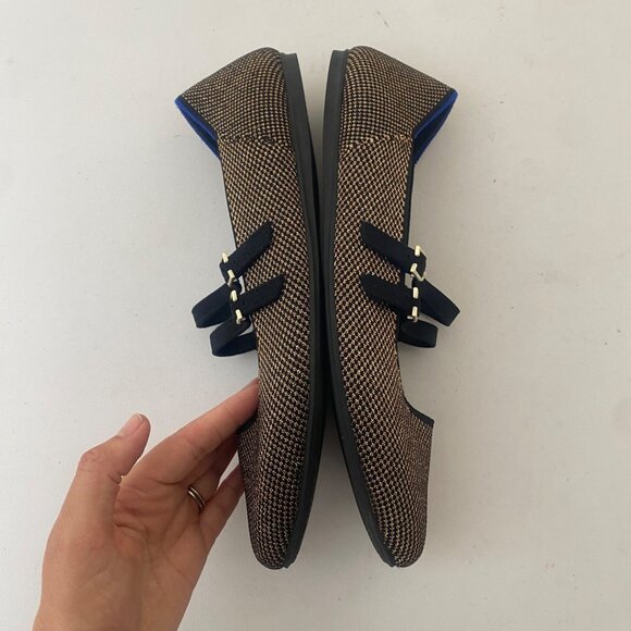 Rothy's Double Buckle Mary Jane Shoes Bronzite - Picture 3 of 9